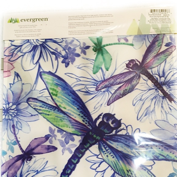 Dragonfly Welcome Spring Garden Flag 12.5 x 18” - Picture 3 of 4